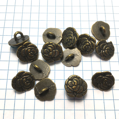 Rose Metal Button for Jewelry