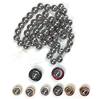 6mm Hematite, Rainbow Hematite, and Pearlescent Hematite Beads for Square Knot Bracelet Designs and More