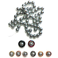 6mm Hematite, Rainbow Hematite, and Pearlescent Hematite Beads for Square Knot Bracelet Designs and More