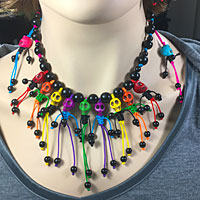 Dancing Skeleton with Calavera Skull Beads DIY Free Tutorial