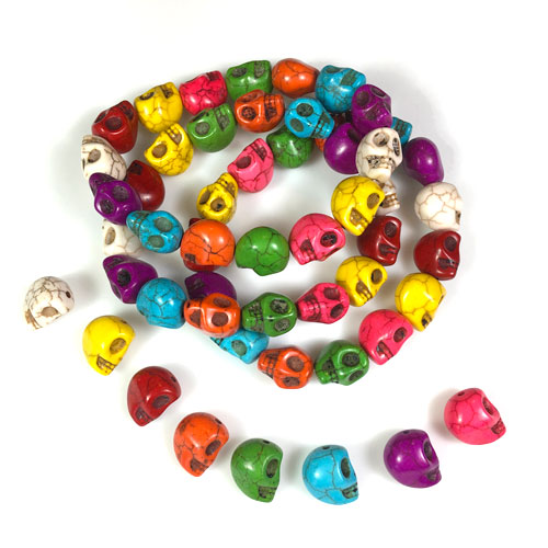 Calavera Skull Beads to make Dancing Skeleton Jewelry