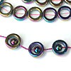 12mm Hematite and Rainbow Hematite Ring Beads for Square Knot Bracelet Designs