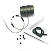 4mm Czech Fire Polished Beads for Crochet Bracelets with 100% Silk Tape