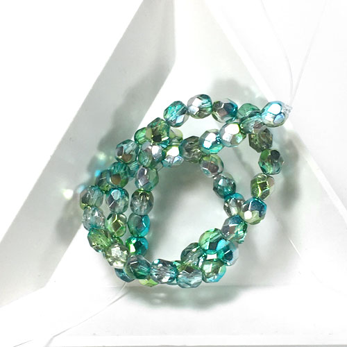 4mm Czech Fire Polished Beads for Bracelets with C-Lon Tex 400 Cord