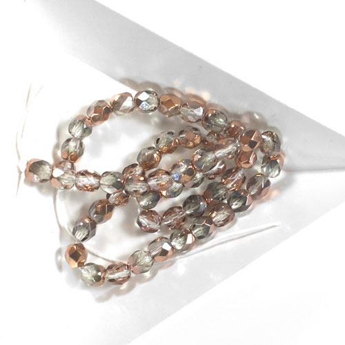 4mm Czech Fire Polished Beads for Bracelets with C-Lon Tex 400 Cord