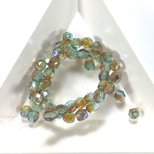 4mm Czech Fire Polished Beads for Bracelets with C-Lon Tex 400 Cord