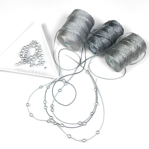 4mm Czech Druk Beads for Bracelets with C-Lon Tex 400 Cord