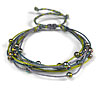 4mm Czech Druk Beads for Bracelets with C-Lon Tex 400 Cord