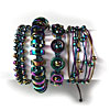 4mm Hematite, Rainbow Hematite, and Pearlescent Hematite Beads for Square Knot Bracelet Designs and More