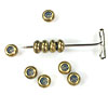 Smart Bead with Silicon Insert so they can be positioned or used a sliding closure over cord or thin leather