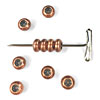 Smart Bead with Silicon Insert so they can be positioned or used a sliding closure over cord or thin leather