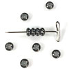 Smart Bead with Silicon Insert so they can be positioned or used a sliding closure over cord or thin leather