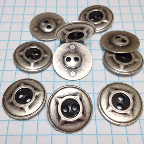 Metal Buttons with Holes for Jewelry