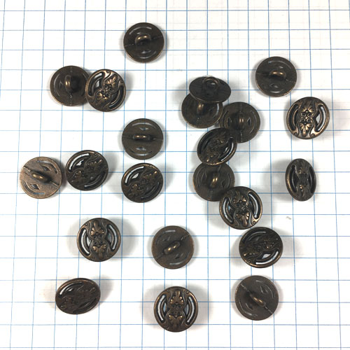12 Bottoni In Metallo Con Leone, Vintage Per Jeans E Cappotti - Lega Di Rame, 15mm, Color Bronzo E Argento