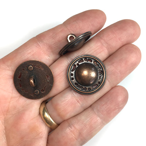 Maple Leaf Copper Button for Jewelry