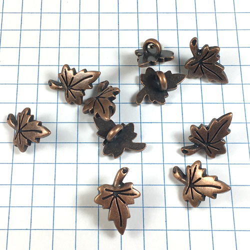 Maple Leaf Copper Button for Jewelry