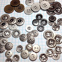 Metal Buttons with Holes