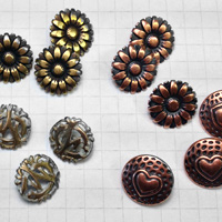 Antique Brass & Copper Buttons for Jewelry