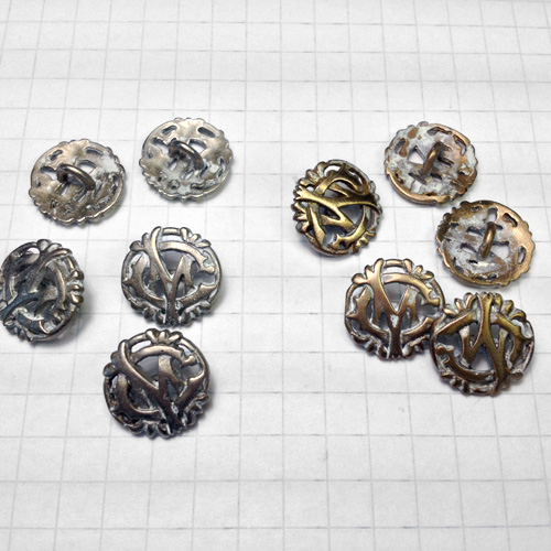 Antique Filigree Metal Finish Button for Jewelry