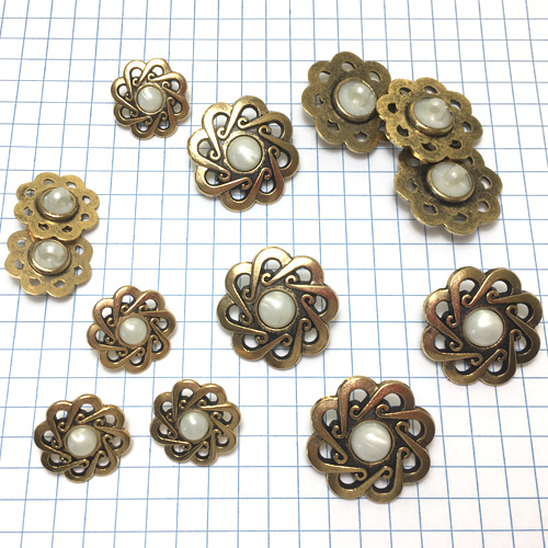 Metal Buttons for Jewelry