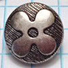 Flower Metal Button