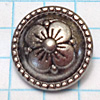 Flower Metal Button