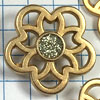 Gold Solitaire Buttons for Jewelry