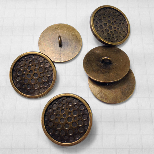 Antique Brass Metal Button for Jewelry