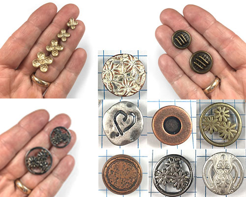 Metal Buttons for Jewelry Making