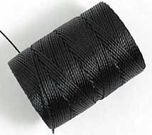 Black C-Lon Bead & Micro-Macrame Cord