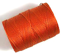 Orange C-Lon & Micro-Macrame Bead Cord