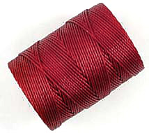Red C-Lon & Micro-Macrame Bead Cord