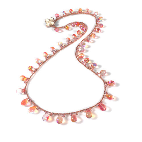 Chain Stitch Bead Crochet Drop Bead Necklace Kit