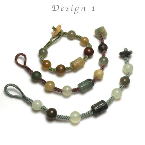 Crown Knotting & Fiber Endings Bracelet Kit & Tutorial Kits - Design 1