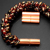Copper Magnetic End Clasps for Kumihimo