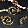 Spiral End Clasps for Kumihimo