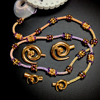Spiral End Clasps for Kumihimo