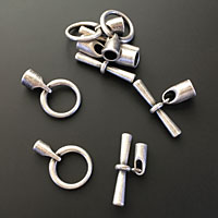 Antique Silver Toggle End Clasps for Kumihimo