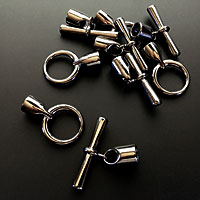 Black Oxide Toggle End Clasps for Kumihimo