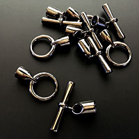Black Oxide Toggle End Clasps for Kumihimo