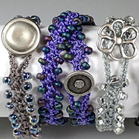 Turkish Flat Bead Crochet Bracelet