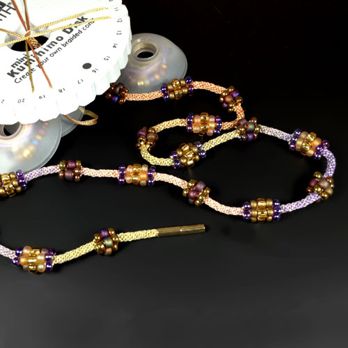 Panache Ribbon braided into a 8 Strand Round Braid