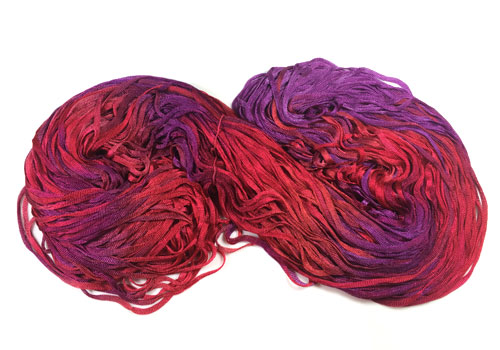 Panaché Tubular Hand Dyed Knit Rayon Ribbon Mini Skein Prefect for Kumihimo