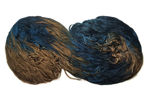 Panaché Tubular Hand Dyed Knit Rayon Ribbon Mini Skein Prefect for Kumihimo