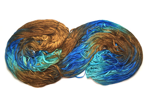 Panaché Tubular Hand Dyed Knit Rayon Ribbon Mini Skein Prefect for Kumihimo