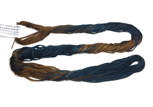 Panaché Tubular Hand Dyed Knit Rayon Ribbon Mini Skein Prefect for Kumihimo