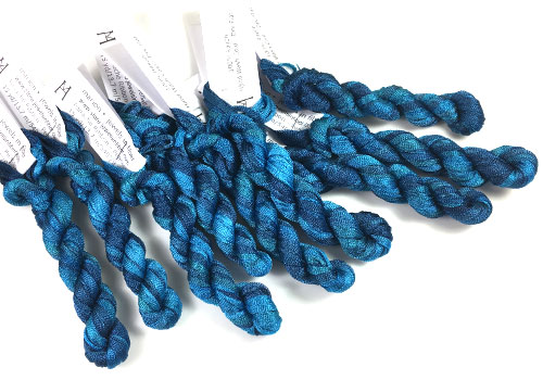 Panaché Tubular Hand Dyed Knit Rayon Ribbon Mini Skein Prefect for Kumihimo