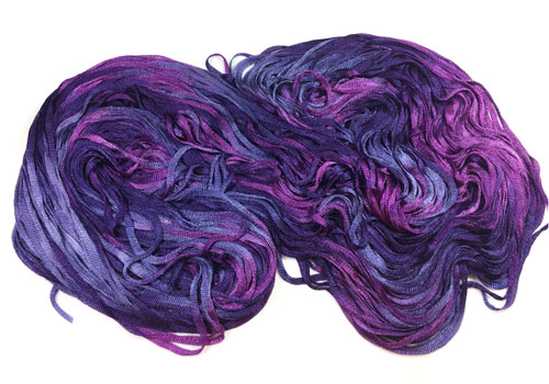 Panaché Tubular Hand Dyed Knit Rayon Ribbon Mini Skein Prefect for Kumihimo
