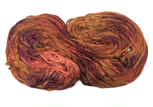Panaché Tubular Hand Dyed Knit Rayon Ribbon Mini Skein Prefect for Kumihimo