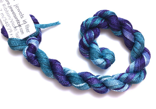 Panaché Tubular Hand Dyed Knit Rayon Ribbon Mini Skein Prefect for Kumihimo
